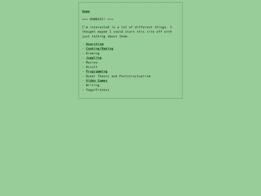 hobbies screenshot