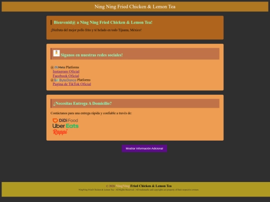 LinkTree/NingNing Fried Chicken screenshot