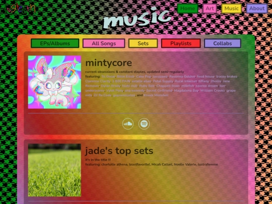 music/playlists screenshot