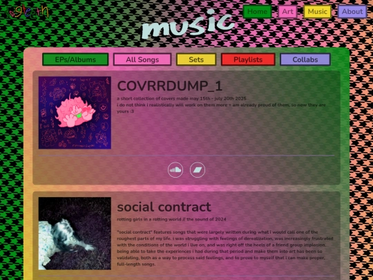 music/projects screenshot