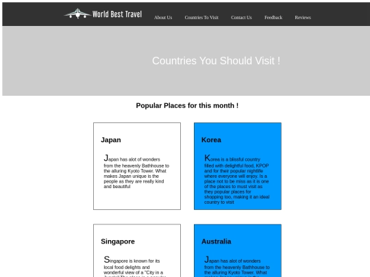 Countriestovisit screenshot