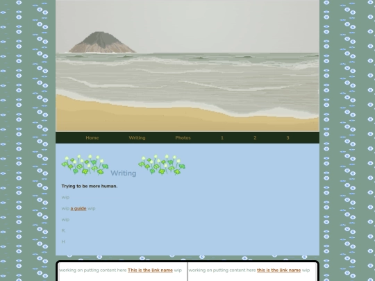 Writing screenshot