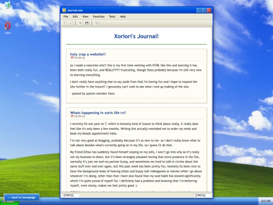 journal screenshot