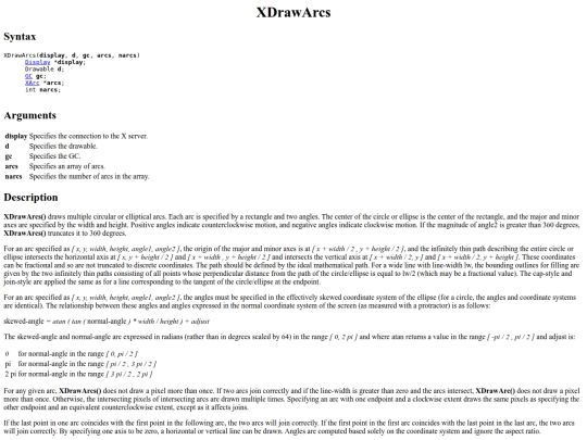 xlib/graphics/drawing/XDrawArcs screenshot