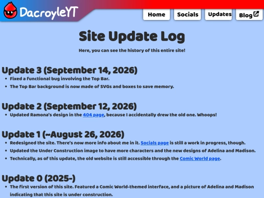 updates screenshot