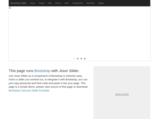 jssor carousel/examples-bootstrap/bootstrap-slider screenshot