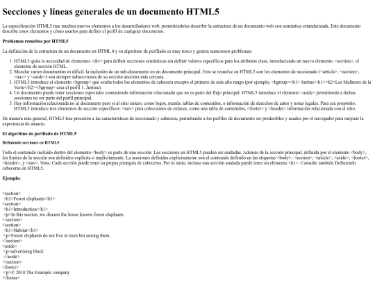 mod01/2016-10-13 Secciones y líneas generales de un documento HTML5 screenshot