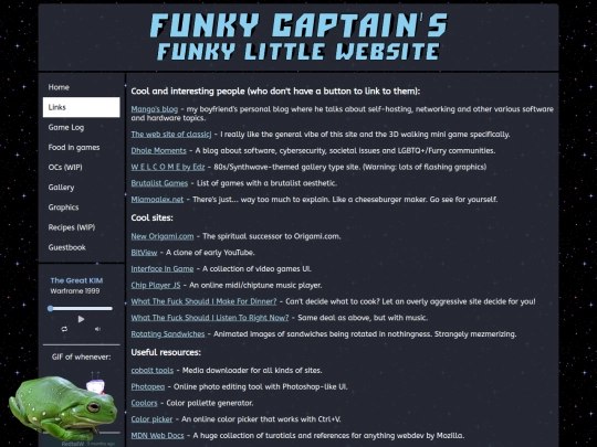 links screenshot