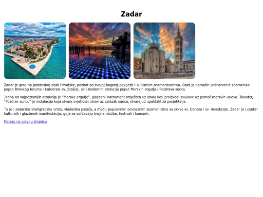 zadar screenshot