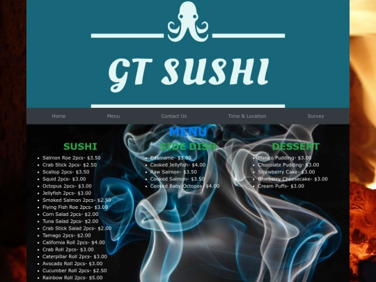 menu screenshot
