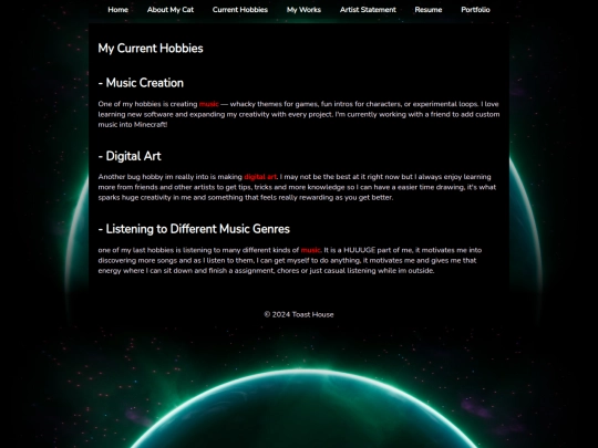 CurrentHobbies screenshot