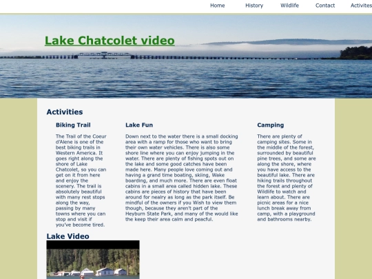 activities screenshot