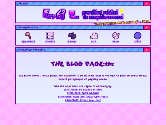 blog screenshot