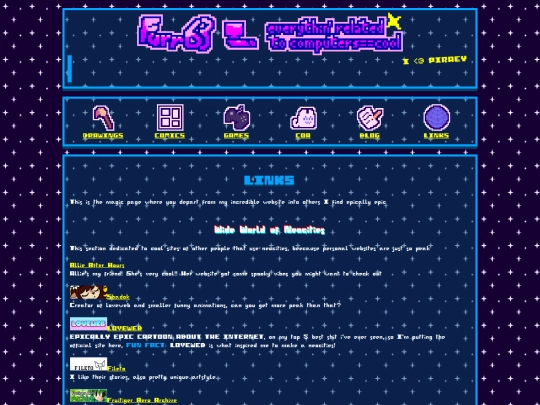 links screenshot
