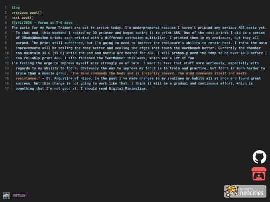 blog screenshot
