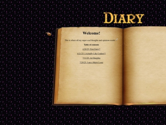 Diary screenshot
