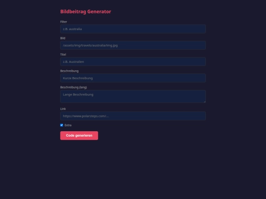 Stappelbearbeitung/Travels-Bildbeitrag-Generator screenshot