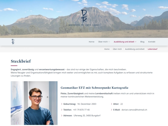 work/lebenslauf screenshot
