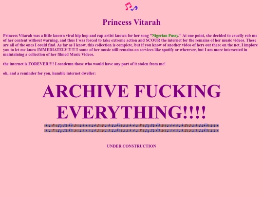 archiving/princessvitarah/princessvitarah screenshot