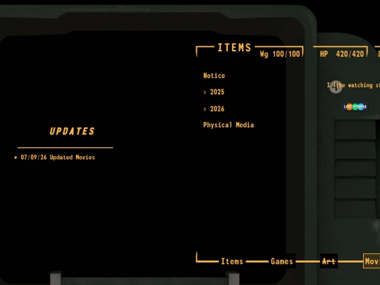 ITEMS/Movies screenshot