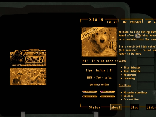 STATS/About screenshot