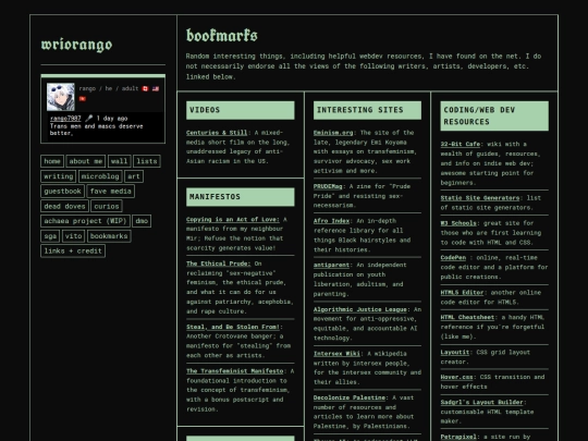 bookmarks screenshot