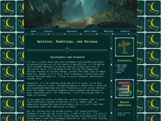 Opinions screenshot