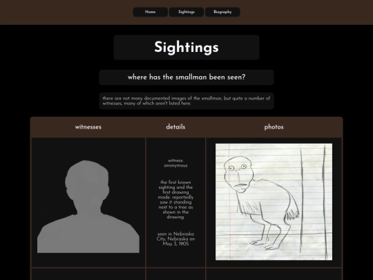 sightings screenshot