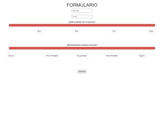 Formulario con barras de progreso screenshot