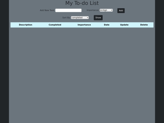 TO DO LIST screenshot