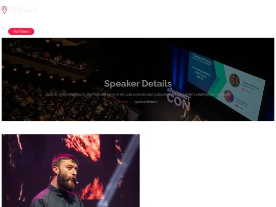 TheEvent/speaker-details screenshot