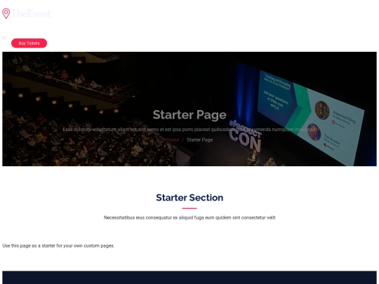 TheEvent/starter-page screenshot