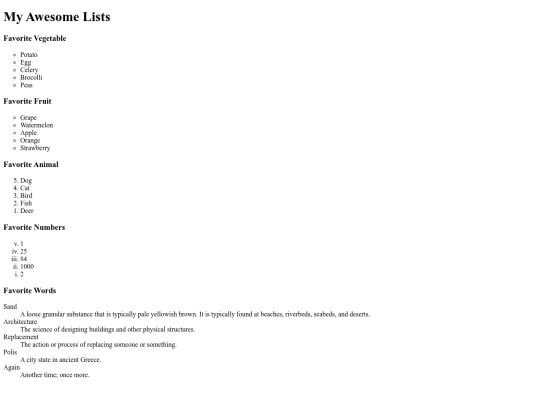 favorite-lists screenshot
