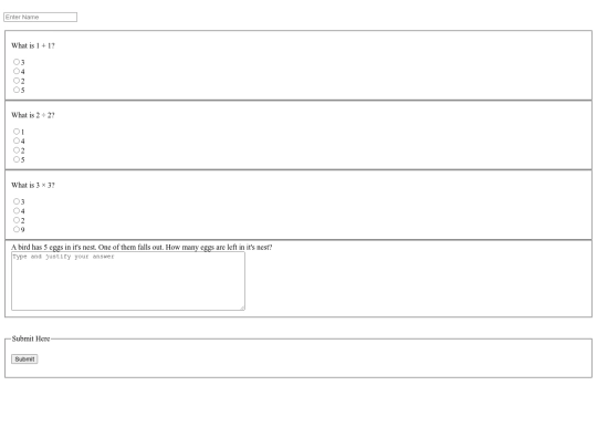 math-test-form screenshot
