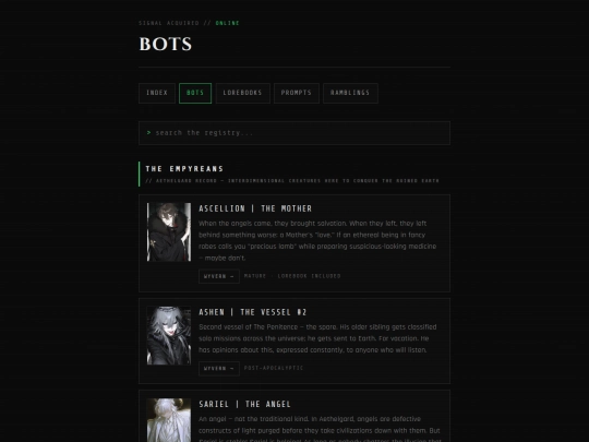 bots screenshot