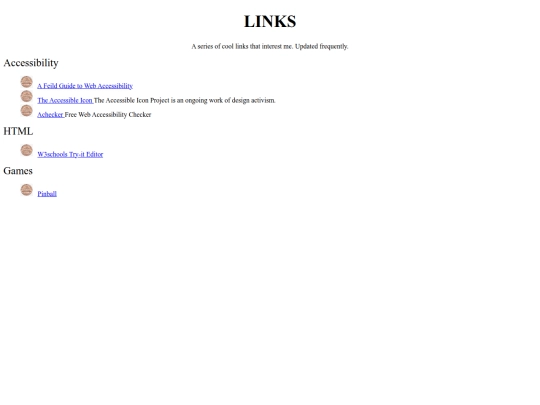 blog/linkspage screenshot
