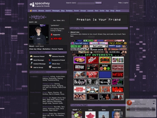 spacehey screenshot