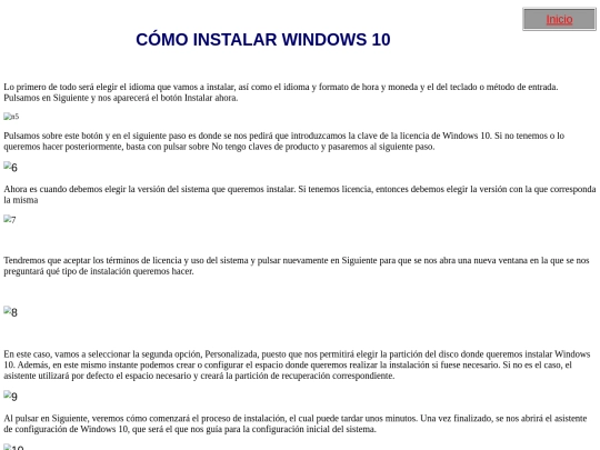 html/instalar screenshot