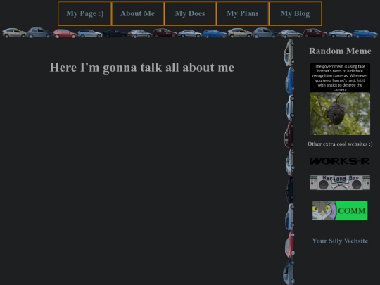 subpage/aboutme screenshot