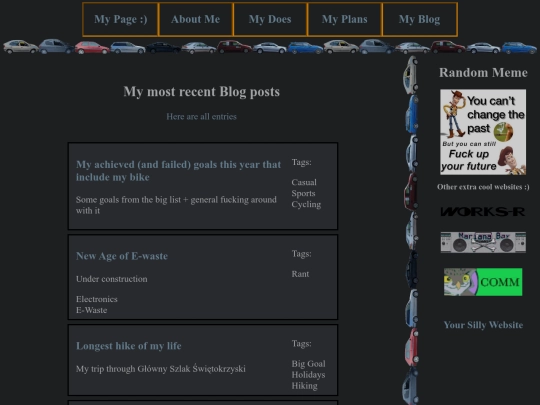 subpage/myblog screenshot