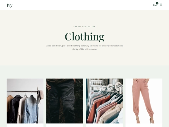 clothing screenshot