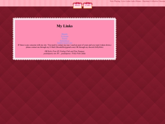 links screenshot