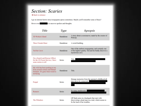 library/scaries screenshot