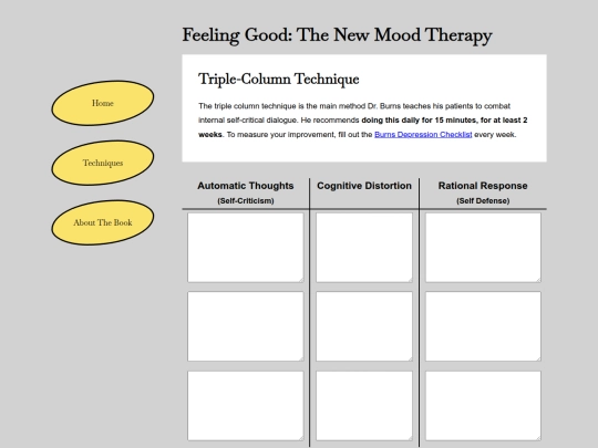 memory/feelinggood/threecolumn screenshot