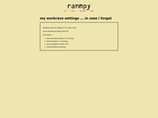 misc/workrave screenshot