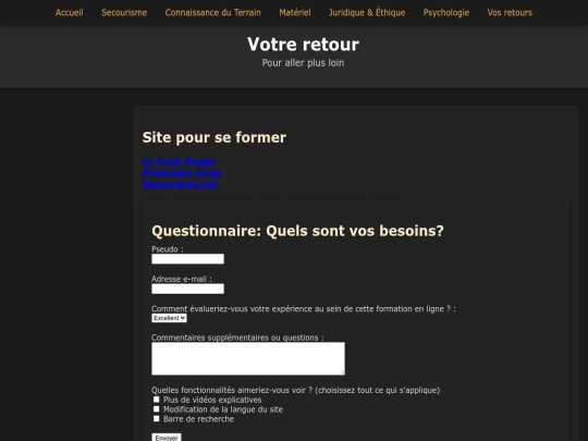 vos retours screenshot