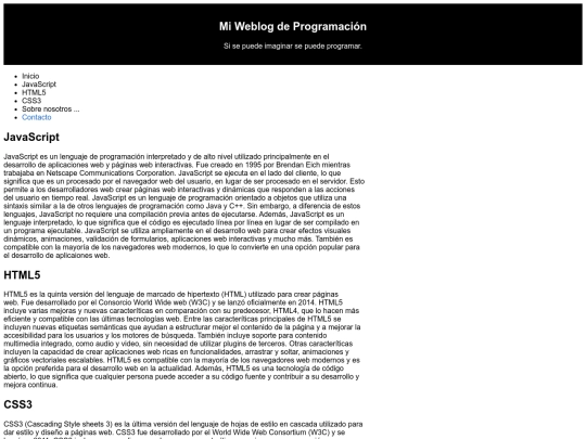 pagina screenshot