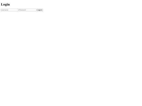 login screenshot