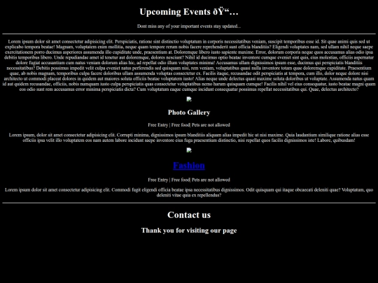 html project/event screenshot