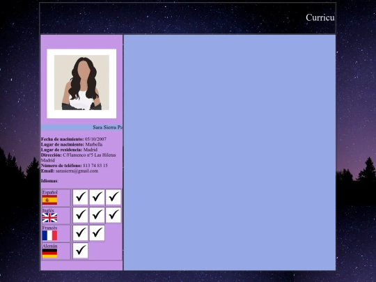 ejercicio08/CurriculumVitae screenshot